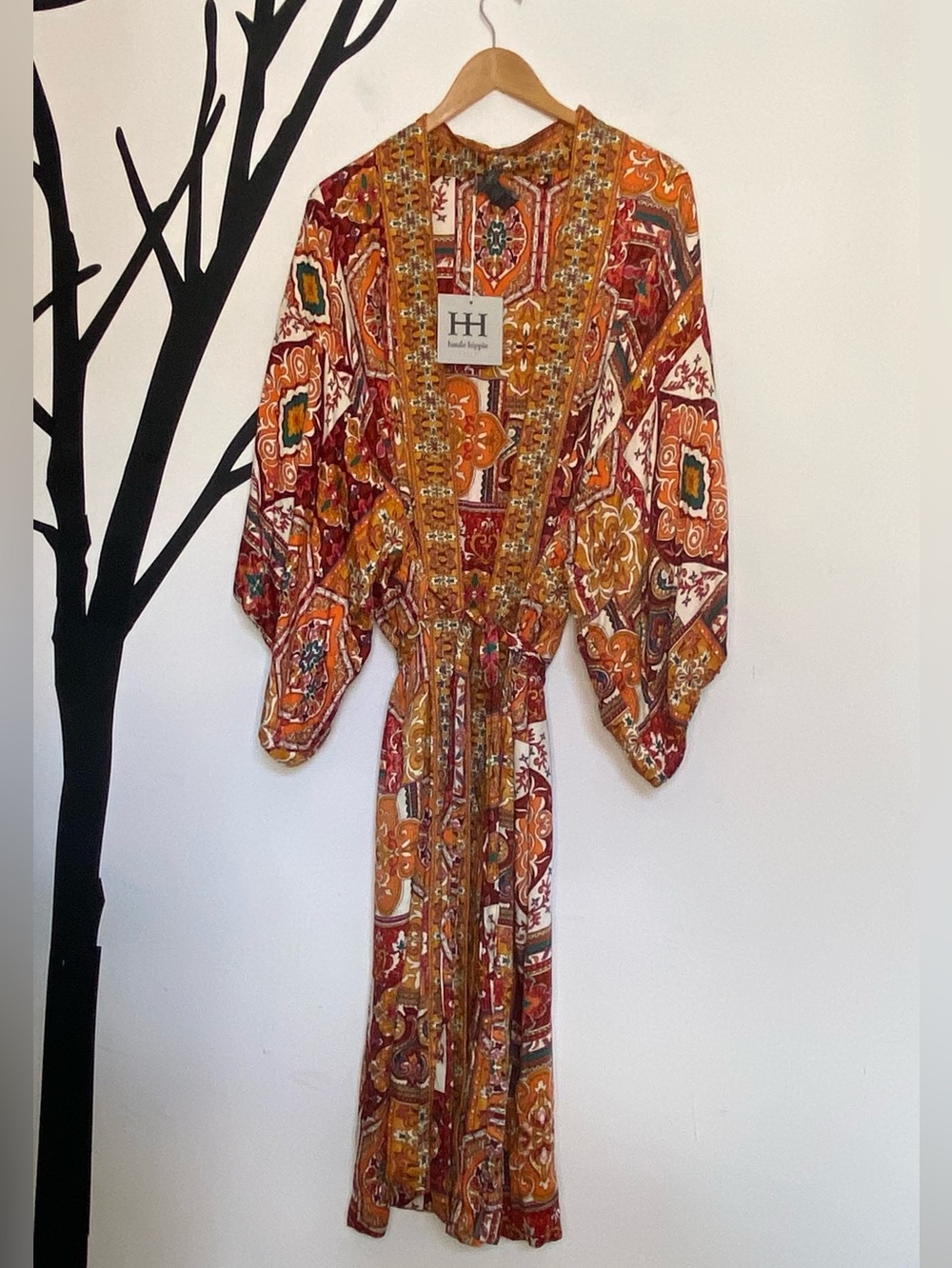 NWT Haute Hippie double sewn robe with belt and pockets